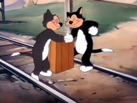 Screenshots from the 1945 Terrytoons cartoon The Silver Streak