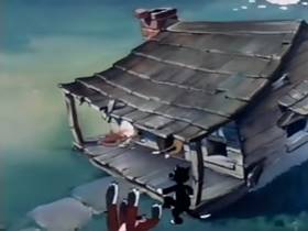 Screenshots from the 1945 Terrytoons cartoon The Silver Streak