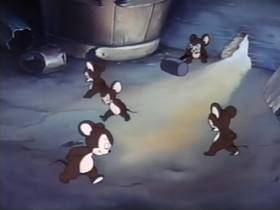 Screenshots from the 1945 Terrytoons cartoon The Silver Streak