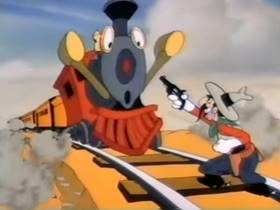 Screenshots from the 1945 Terrytoons cartoon Mighty Mouse Meets Bad Bill Bunion
