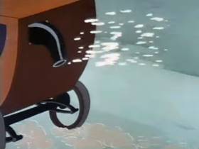 Screenshots from the 1945 Terrytoons cartoon Mighty Mouse Meets Bad Bill Bunion