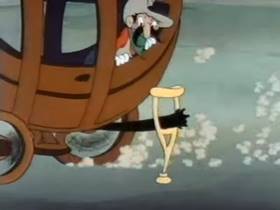 Screenshots from the 1945 Terrytoons cartoon Mighty Mouse Meets Bad Bill Bunion