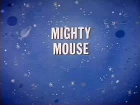 Screenshots from the 1945 Terrytoons cartoon Mighty Mouse Meets Bad Bill Bunion