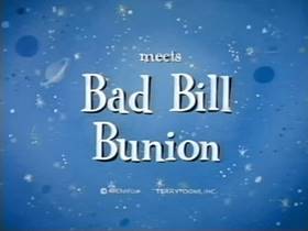 Screenshots from the 1945 Terrytoons cartoon Mighty Mouse Meets Bad Bill Bunion