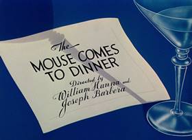 Screenshots from the 1945 MGM cartoon The Mouse Comes to Dinner