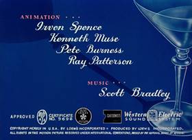 Screenshots from the 1945 MGM cartoon The Mouse Comes to Dinner