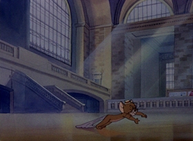 Screenshots from the 1945 MGM cartoon Mouse in Manhattan