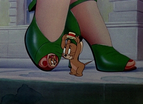Screenshots from the 1945 MGM cartoon Mouse in Manhattan