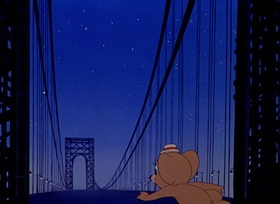 Screenshots from the 1945 MGM cartoon Mouse in Manhattan