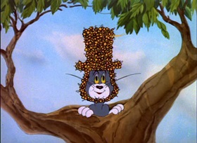 Screenshots from the 1945 MGM cartoon Tee for Two