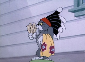 Screenshots from the 1945 MGM cartoon Flirty Birdy