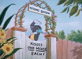 Screenshots from the 1945 MGM cartoon Flirty Birdy