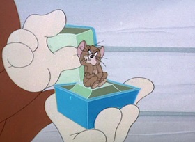 Screenshots from the 1945 MGM cartoon Flirty Birdy