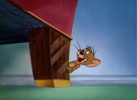 Screenshots from the 1945 MGM cartoon Quiet Please