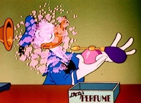 Screenshots from the 1945 Disney cartoon The Clock Watcher