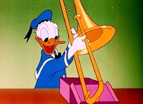 Screenshots from the 1945 Disney cartoon The Clock Watcher