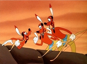 Screenshots from the 1945 Disney cartoon Californy 
