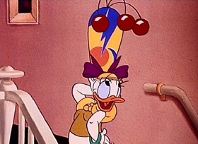 Screenshots from the 1945 Disney cartoon Cured Duck