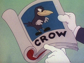 Screenshots from the 1945 Walter Lantz cartoon Crow Crazy