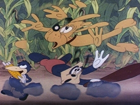 Screenshots from the 1945 Walter Lantz cartoon Crow Crazy