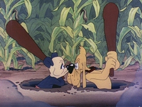 Screenshots from the 1945 Walter Lantz cartoon Crow Crazy