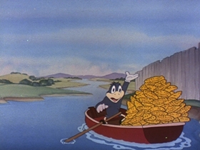 Screenshots from the 1945 Walter Lantz cartoon Crow Crazy