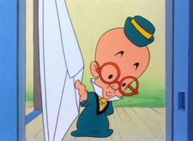 Screenshots from the 1945 Warner Bros. cartoon Draftee Daffy