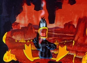 Screenshots from the 1945 Warner Bros. cartoon Draftee Daffy