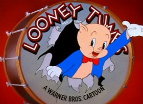 Screenshots from the 1945 Warner Bros. cartoon Draftee Daffy