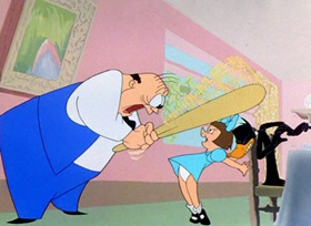 Screenshots from the 1945 Warner Bros. cartoon Nasty Quacks