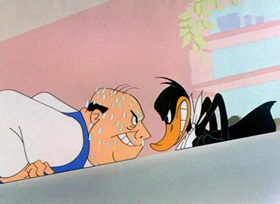 Screenshots from the 1945 Warner Bros. cartoon Nasty Quacks