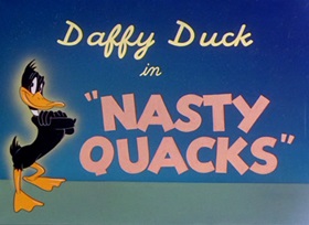 Screenshots from the 1945 Warner Bros. cartoon Nasty Quacks
