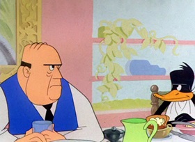Screenshots from the 1945 Warner Bros. cartoon Nasty Quacks