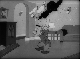 Screenshots from the 1945 Warner Bros. cartoon Going Home