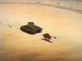 Screenshots from the 1946 Terrytoons cartoon Throwing the Bull