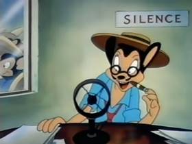 Screenshots from the 1946 Terrytoons cartoon Throwing the Bull
