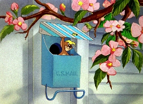 Screenshots from the 1946 MGM cartoon Springtime for Thomas