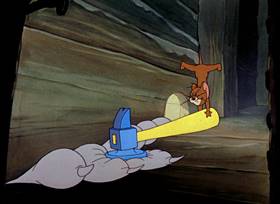 Screenshots from the 1946 MGM cartoon Trap Happy
