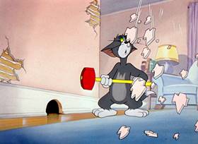 Screenshots from the 1946 MGM cartoon Trap Happy