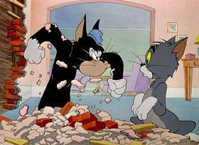 Screenshots from the 1946 MGM cartoon Trap Happy