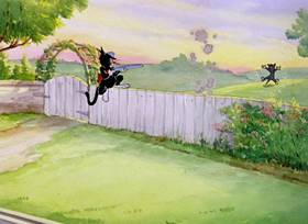 Screenshots from the 1946 MGM cartoon Trap Happy