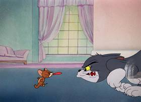 Screenshots from the 1946 MGM cartoon Trap Happy
