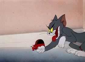 Screenshots from the 1946 MGM cartoon Trap Happy