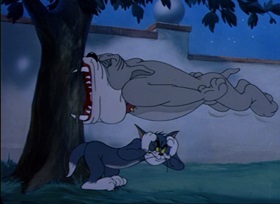 Screenshots from the 1946 MGM cartoon Solid Serenade