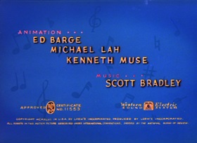 Screenshots from the 1946 MGM cartoon Solid Serenade