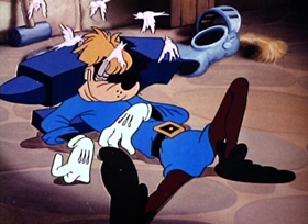 Screenshots from the 1946 Disney cartoon A Knight for a Day