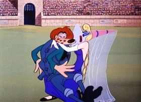 Screenshots from the 1946 Disney cartoon A Knight for a Day