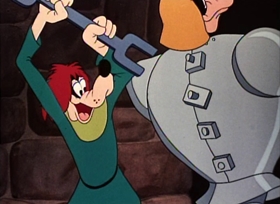 Screenshots from the 1946 Disney cartoon A Knight for a Day