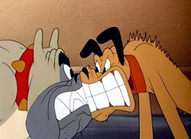 Screenshots from the 1946 Disney cartoon Pluto