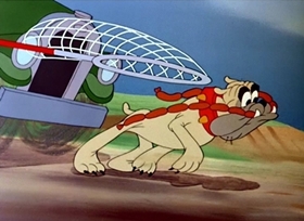 Screenshots from the 1946 Disney cartoon Pluto